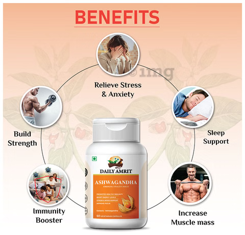 DailyAmrit Ashwagandha Capsules (60 Caps)