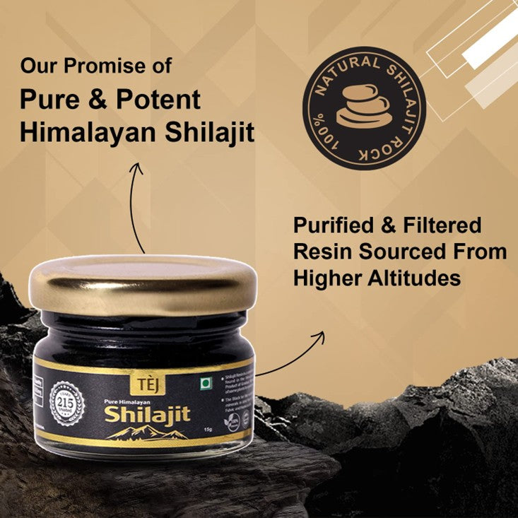 TEJ Pure Himalayan Shilajit/Shilajeet Resin